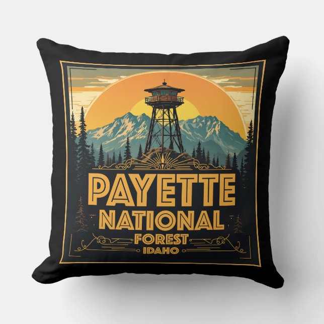 Coussin Payette Forêt Nationale Idaho (Recto)