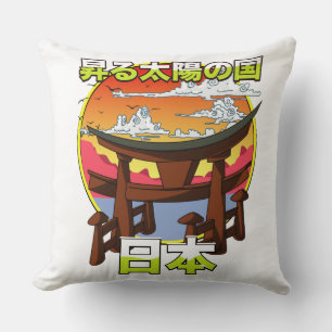 Coussin Pays du soleil levant Porte du Japon Torii Throw P