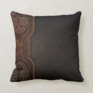 Coussin Pays occidental de cowboy de brun rustique de mode