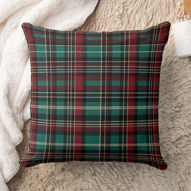 Coussin Pays Red Green Plaid Noël (Couverture)