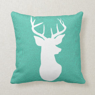 Coussin Pays rustique de cerfs communs d'Antler de toile