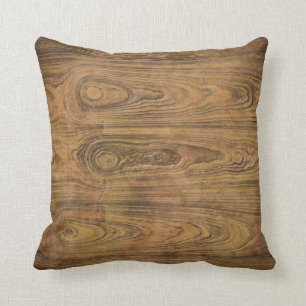 Coussin Pays rustique de fibre de bois cowboyWedding