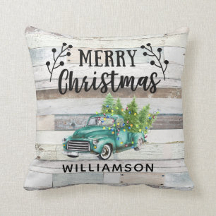 COUSSIN PAYS RUSTIQUE WOOD VINTAGE TRUCK NOM DE FAMILLE