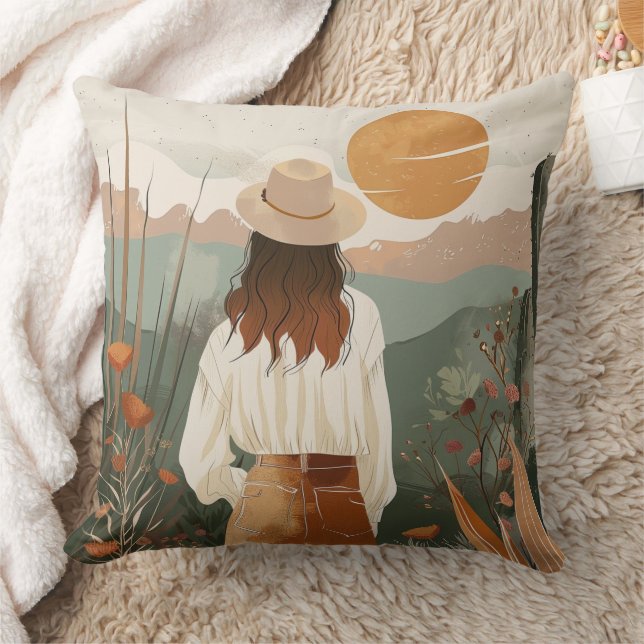 Coussin Paysage Abstrait de Boho (20) (Couverture)