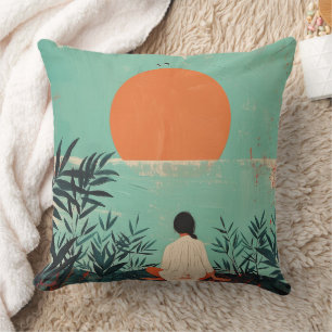 Coussin Paysage Abstrait de Boho (22)