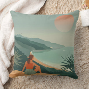 Coussin Paysage Abstrait de Boho (9)