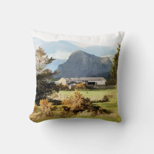 COUSSIN PAYSAGE AGRICOLE ET MONTAGNE BIEN ÉLÉGÉ