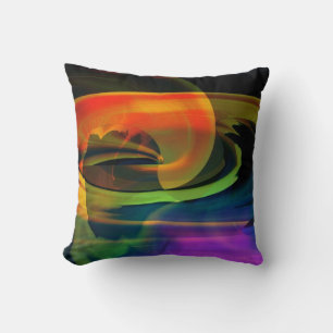 Coussin Paysage Alien Arc-en-ciel Oreillère Abstraite