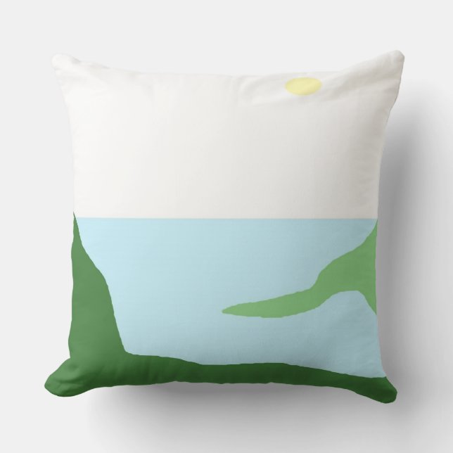 Coussin paysage art abstrait (Recto)