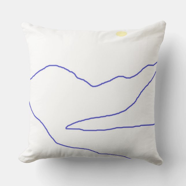 Coussin paysage art abstrait (Recto)