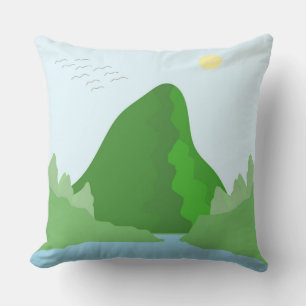 Coussin paysage art abstrait