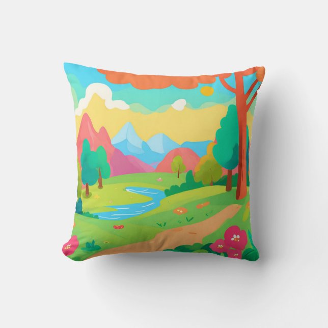 Coussin paysage art Jeu d'oreiller (Recto)