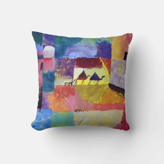 Coussin Paysage aux chameaux, Paul Klee (Recto)