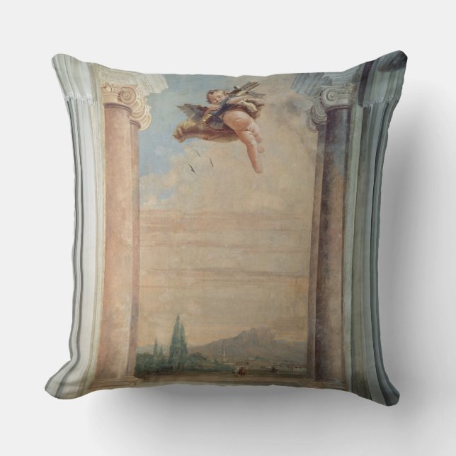 Coussin Paysage avec le cupidon, du "Foresteria" (invité (Recto)