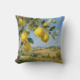 Coussin Paysage d'arbre à citrons de Toscane