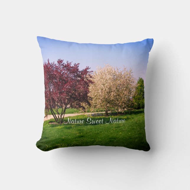 Coussin Paysage d'arbres magnifiques (Recto)