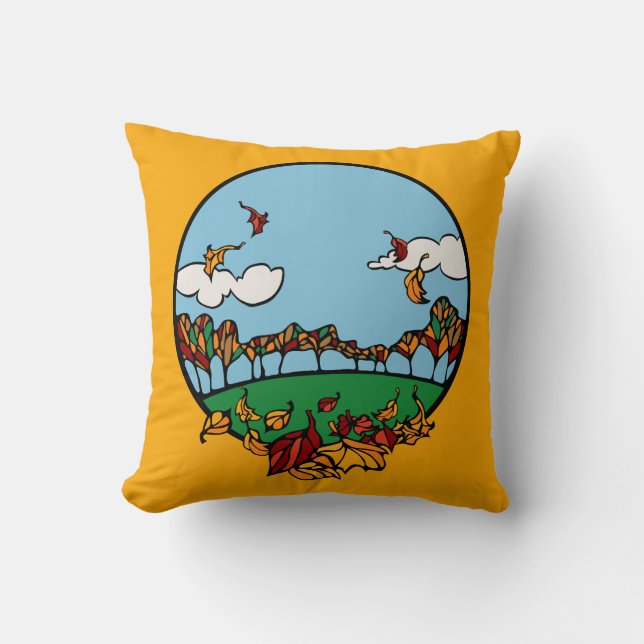 Coussin Paysage d'automne (Recto)