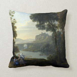 Coussin Paysage de Claude Lorrain avec Hagar et l'Ange