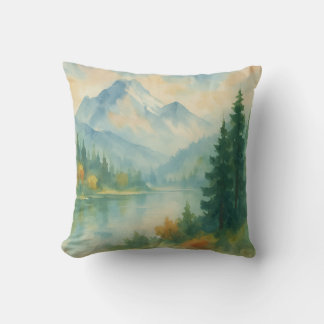 Coussin Paysage de montagne de Misty Pillow
