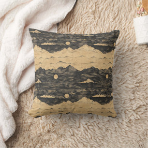 Coussin Paysage de montagnes aux nuages vintage (7)