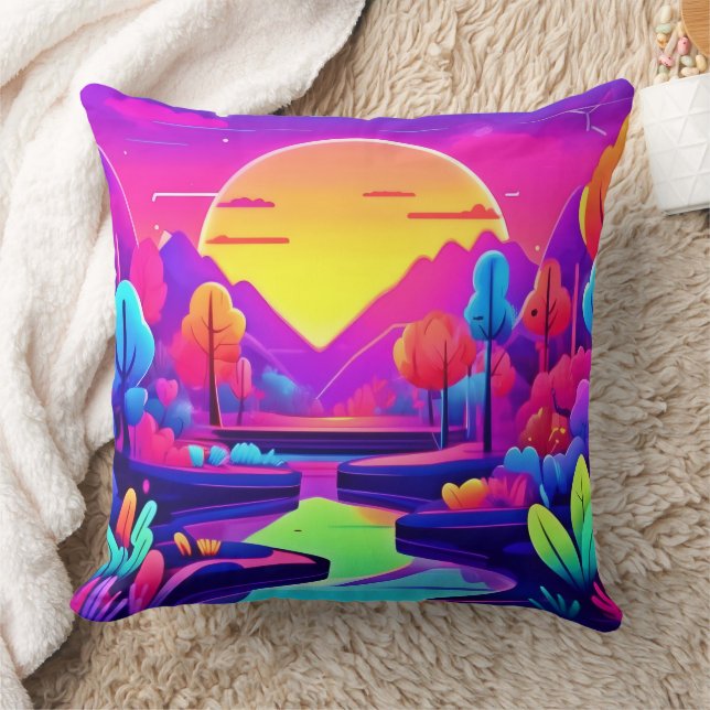 Coussin Paysage de Neon Sunset (Couverture)