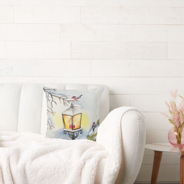 Coussin Paysage de Noël hiver (Canapé)