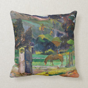 Coussin Paysage de Paul Gauguin Tahitian