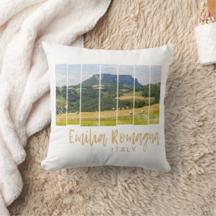 Coussin Paysage d'Émilie-Romagne Italie Souvenir Vintage