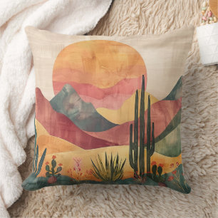 Coussin Paysage désertique boho - Nature du Sud-Ouest