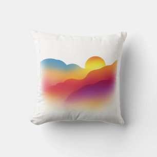 Coussin Paysage du coucher de soleil Abstrait