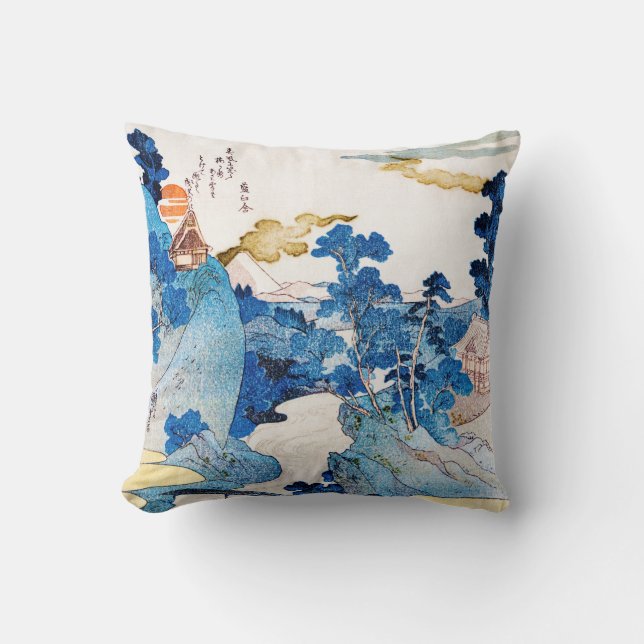 Coussin Paysage du lever de soleil japonais, Kuniyoshi, Uk (Recto)