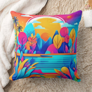 Coussin Paysage du lever du soleil