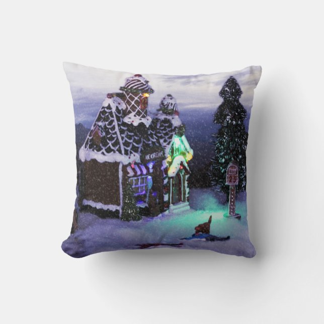 Coussin Paysage enneigé de conte de fées 2020 (Recto)