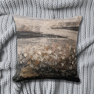 Coussin Paysage floral de la côte artistique