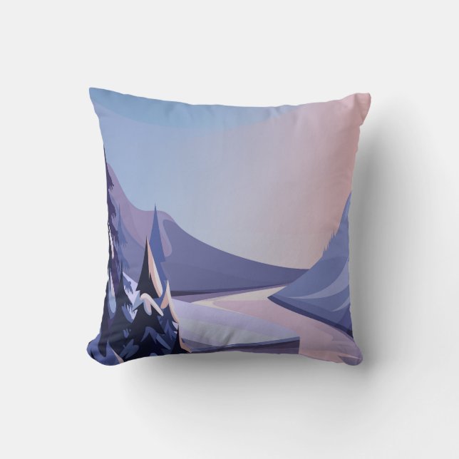 Coussin Paysage fluvial (Recto)