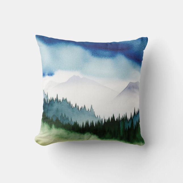 Coussin paysage forestier (Recto)