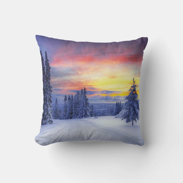 Coussin Paysage hivernal (Recto)