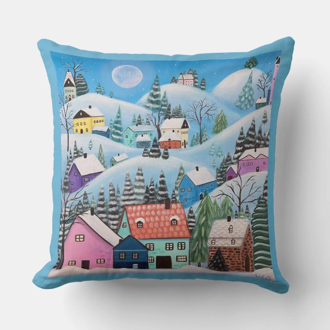 Coussin Paysage hivernal (Recto)