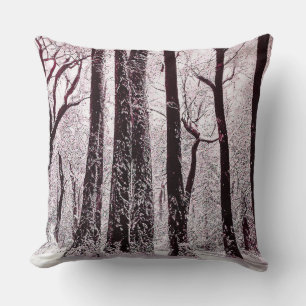 Coussin PAYSAGE Hivernal enneigé des BOIS de la FORÊT