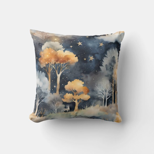 Coussin Paysage hivernal fantaisiste  (Recto)