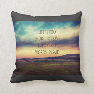 Coussin Paysage important de mots