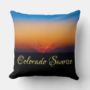 Coussin Paysage Lever de soleil magnifique du Colorado