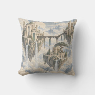 Coussin Paysage lunaire du jardin de pins du palais flotta