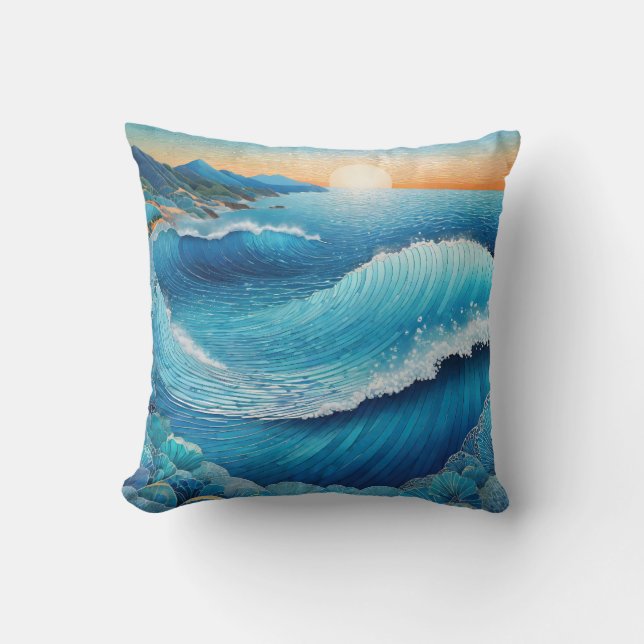 Coussin Paysage marin de Fantasia Waters (Recto)