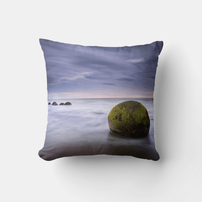 Coussin Paysage marin de lever de soleil de rochers de (Recto)