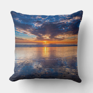 Coussin Paysage marin dramatique, coucher de soleil, CA