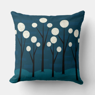 Coussin Paysage mystique des bois bleus
