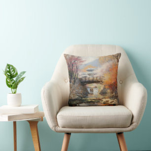 Coussin Paysage naturel asiatique