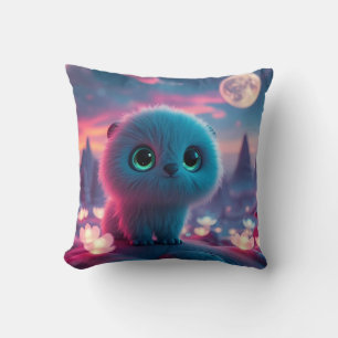 Coussin Paysage nocturne de fantaisie cosmique féerique av