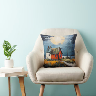 Coussin Paysage nordique coloré